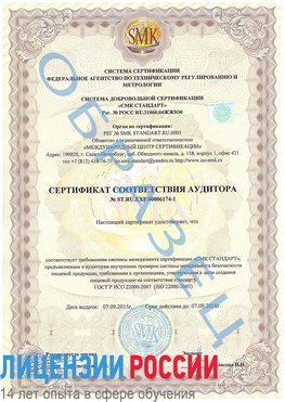 Образец сертификата соответствия аудитора №ST.RU.EXP.00006174-1 Белорецк Сертификат ISO 22000